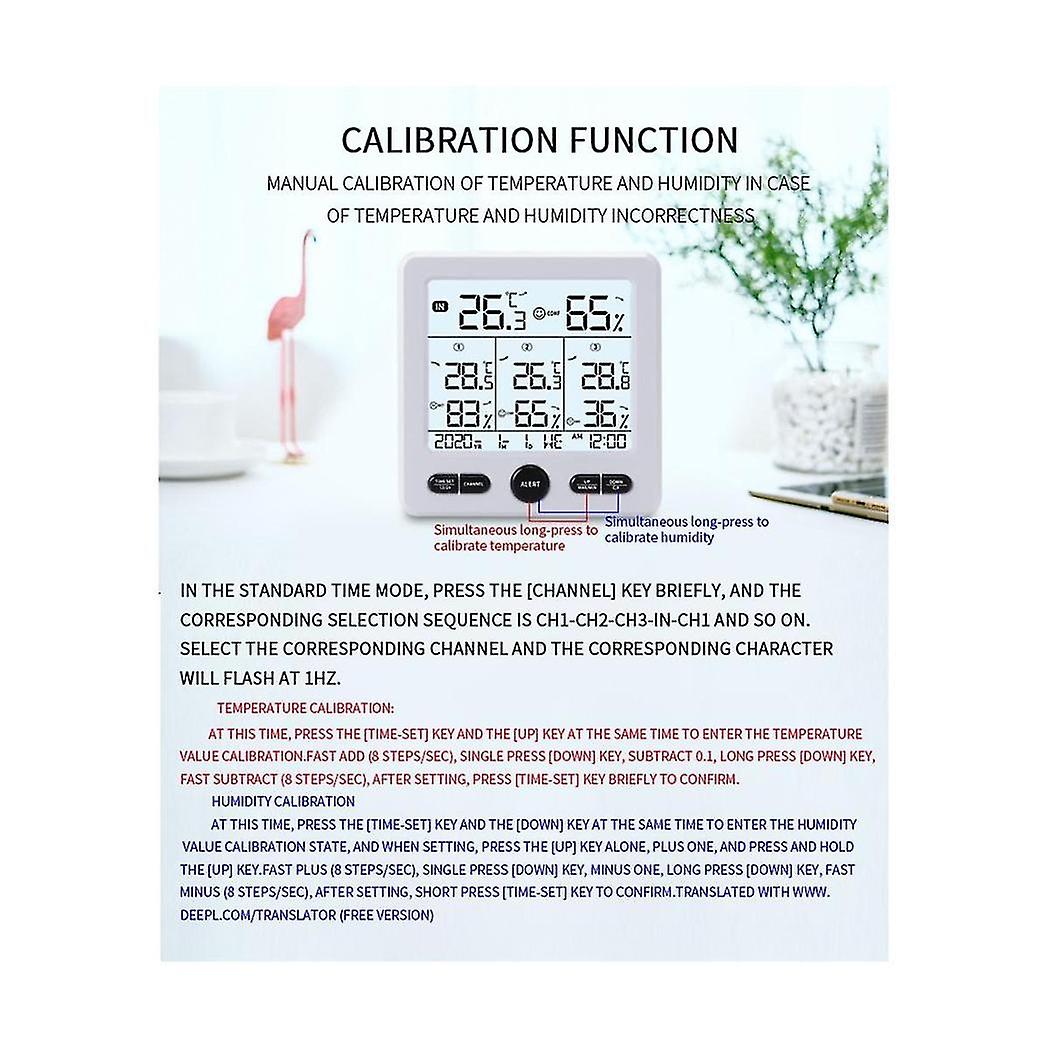 Digital Thermometer Hygrometer Indoor Outdoor Temperature Humidity Measuring With Wireless Sensor W