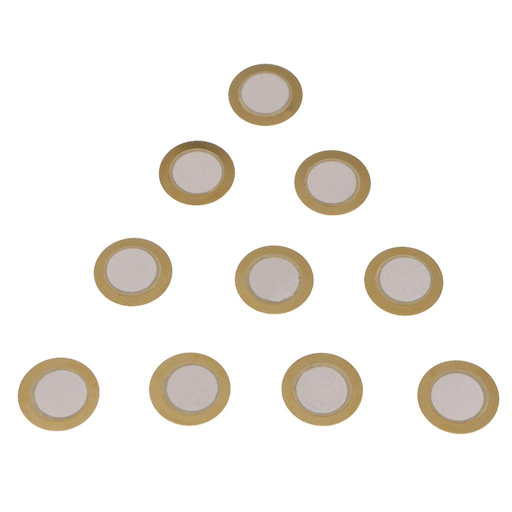 Copper Piezoelectric Ceramic Buzzer Disc 15mm 10pcs