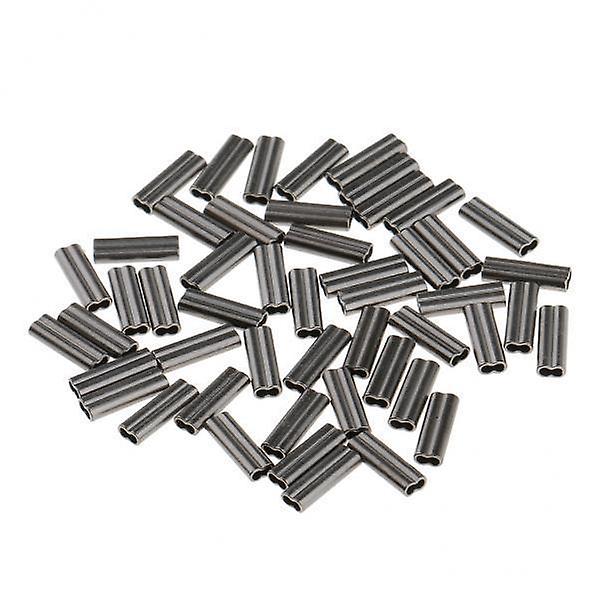 6xDouble Barrel Copper Crimp Sleeves Rybářské krimpovací návleky pro výrobu návazců s otvorem 1 mm
