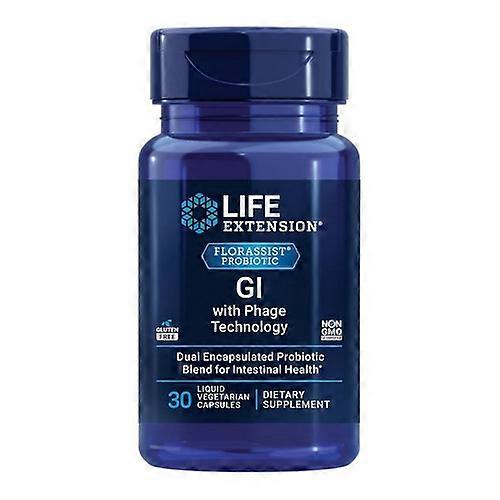 Life Extension Florassist GI With Phage Technology, 30 Liquid Veg Caps (Pack of 2)