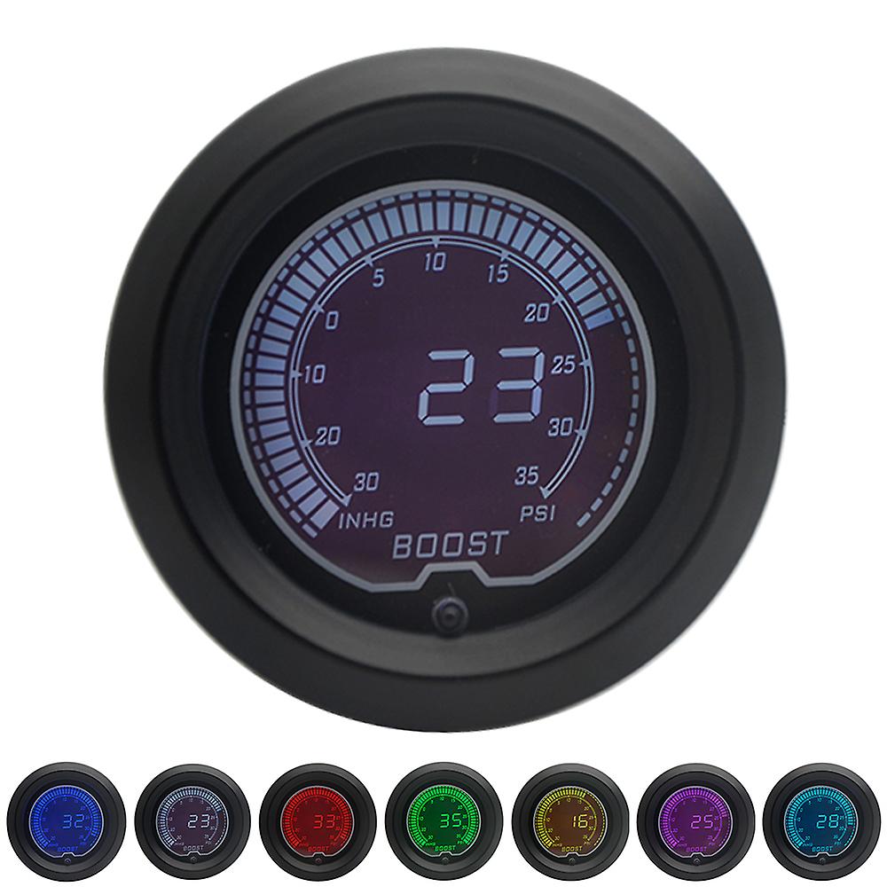 52mm Boost Turbo Gauge Psi Lcd Digital 7 Color Display With Sensor
