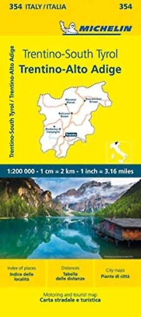 Trentino Michelin Local Map 354 by Michelin Paperback Book