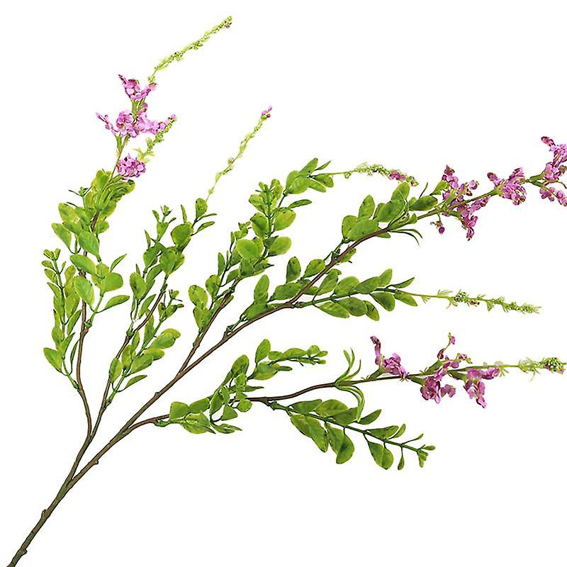 Artificial Flower Realistic Looking 5 Branches Home Decoration Plastic Salvia Bouquet with Stems for