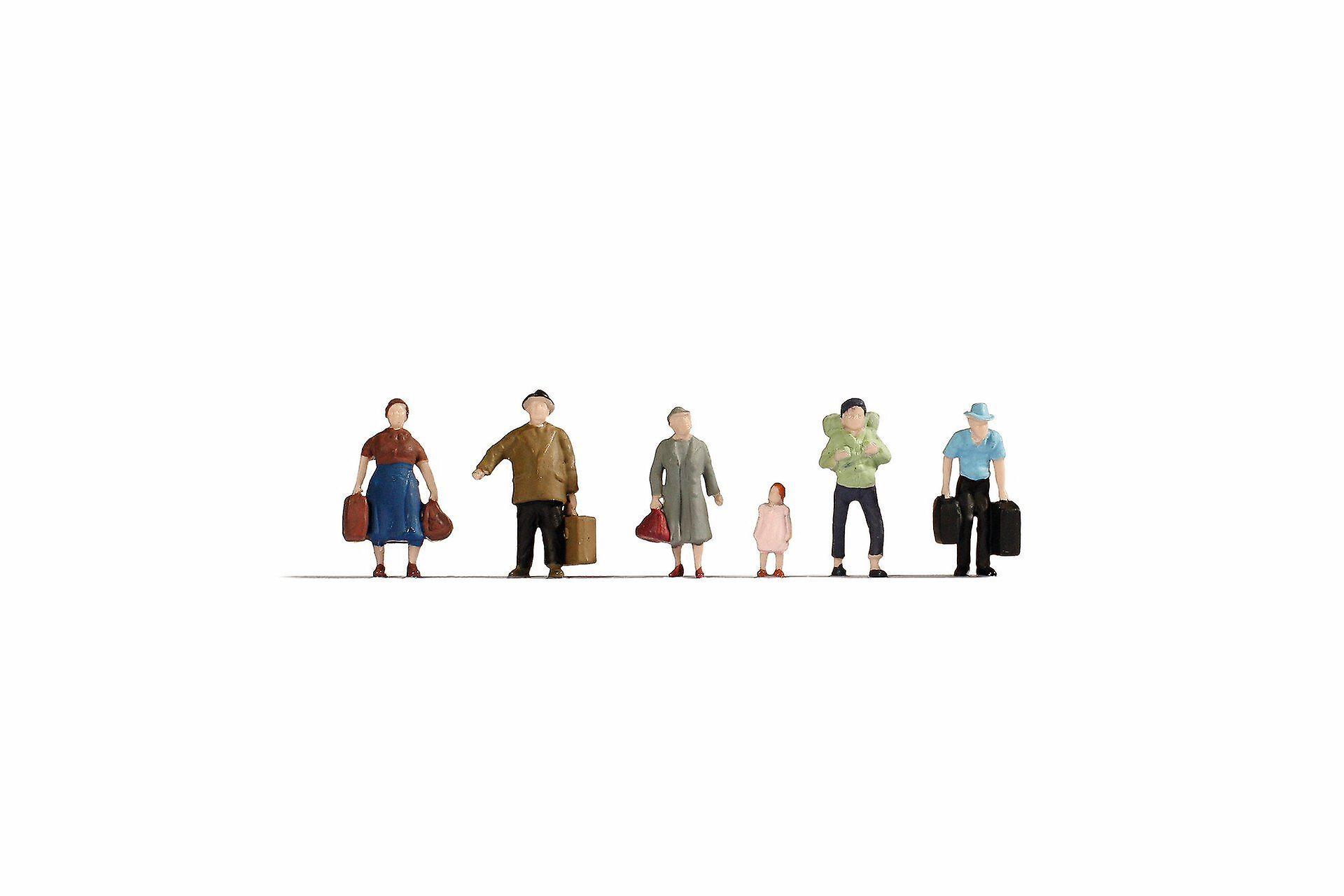Noch N47115 Passengers with Luggage (6) Figure set TT scale Plastic Painted TT Scale model