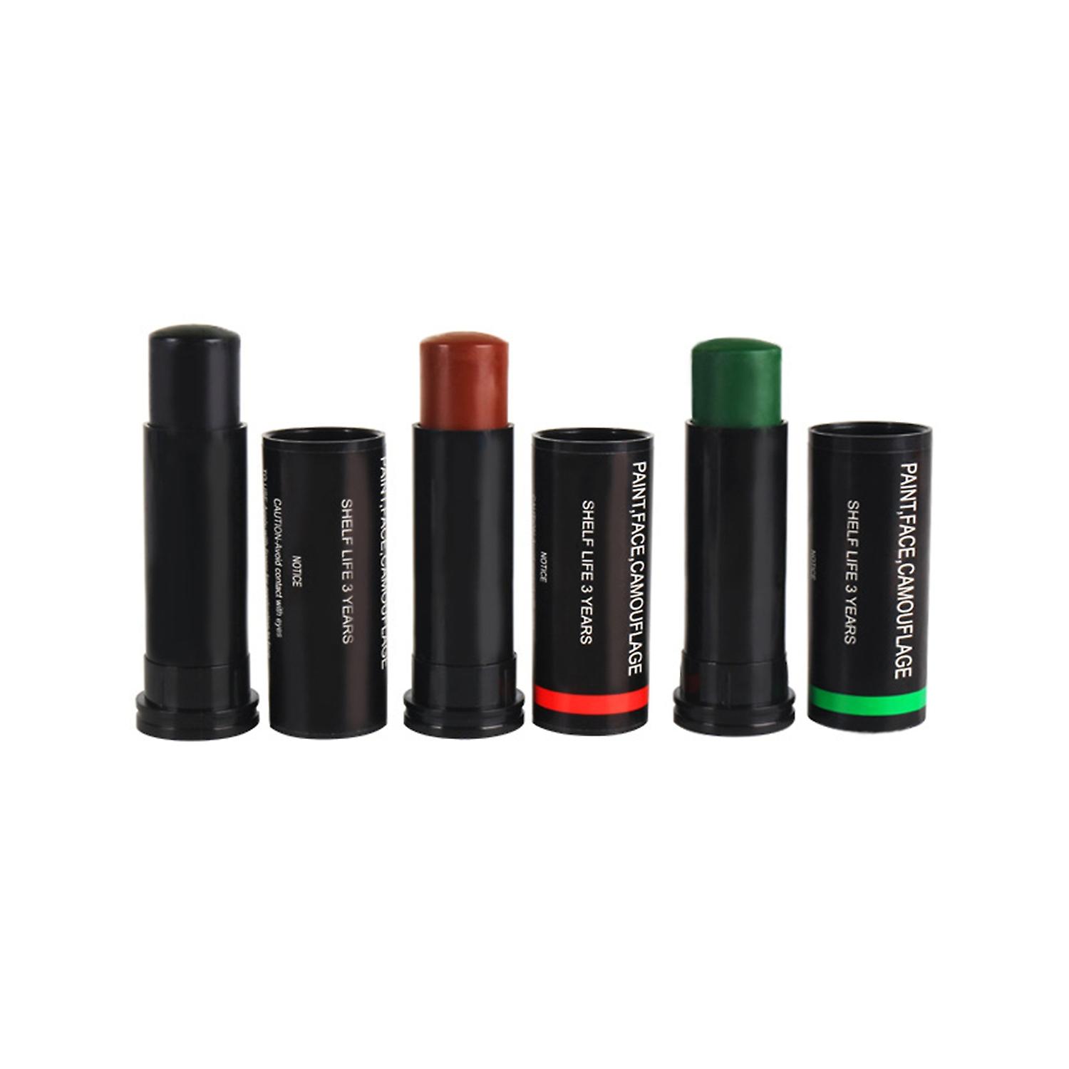 Camo Gesichtsfarbe Sticks 3 Camouflage Farben Grün Braun Schwarz für Jagd Paintball Airsoft Woodland