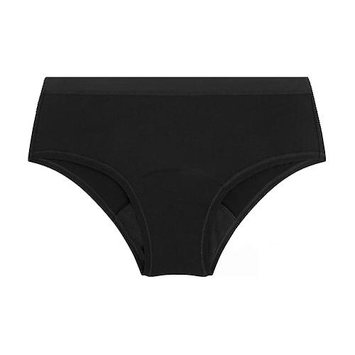 Black absorbent menstrual panty moderate flow T2/S 1 unit (Black)