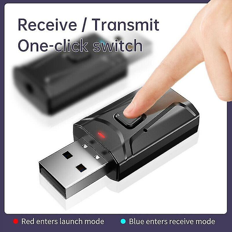 Bluetooth Transmitters Usb Bluetooth V5.0 Wireless Dongle Adapter Receive Transmit One Click Switch