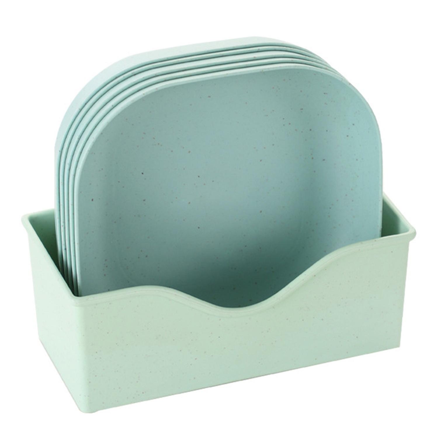 1 Set Spit Bone Dish Stackable Burr-free Raised Bottom Pack Food Non-cracking Fruit Cake Snacks Dess