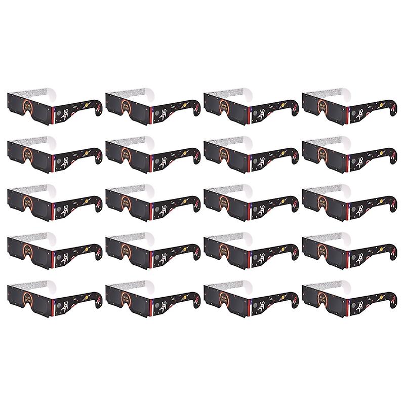 20Pcs Solar Eclipse Glasses Filter Harmful Light Eyes Protection Paper Frame Glasses for Solar Eclip