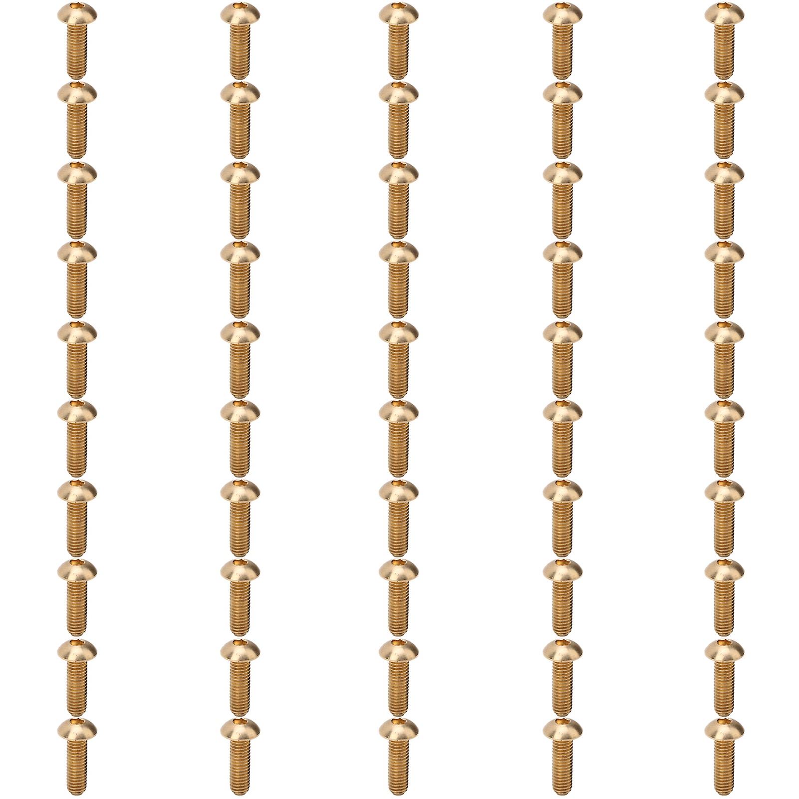 50Pcs Round Hex Socket Screw Copper Fastener Hardware Tools Industrial Supplies M5