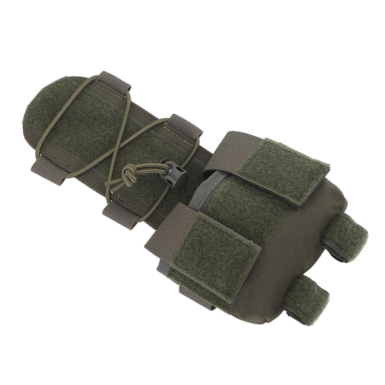 Helmet Battery Night Vision Storage Organizing Pouch Accessory Hoop and Loop Stretch Cord Storage for MK2 Green