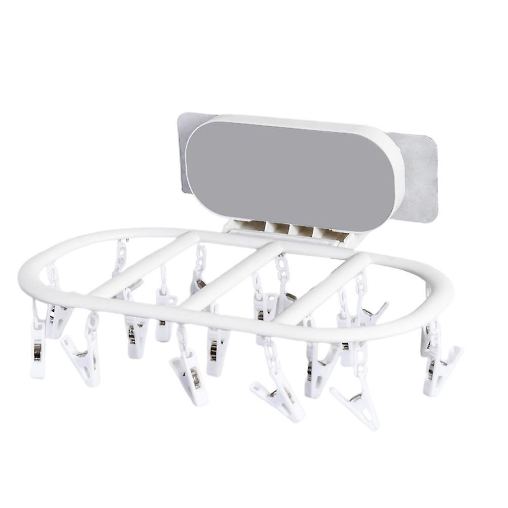 Foldable clothes drying rack clothes drying rack multi-clip clothes hanger home multi-function storage