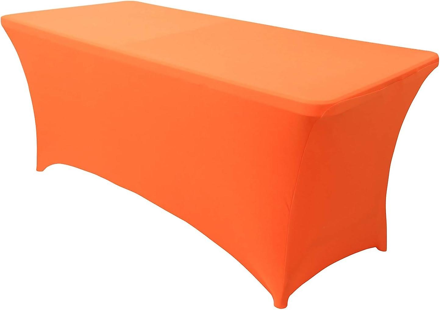 6ft Stretch Spandex Table Cover for Standard Folding Tables - Universal Rectangular Fitted Tableclot