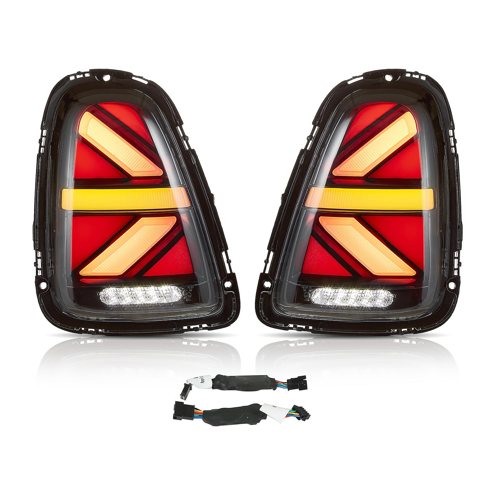 Union Jack Tail Lights,Union Jack Dynamic Full Tail Reverse Light LED Tail Lights Assembly Reliable and Durable