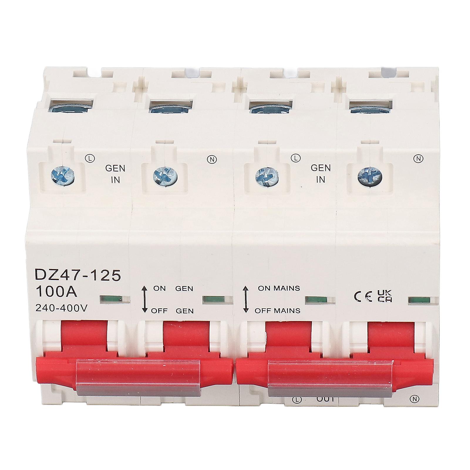 Circuit Breaker Interlock Dual Power Changeover Switch 100A AC 240‑400V for Electricity 