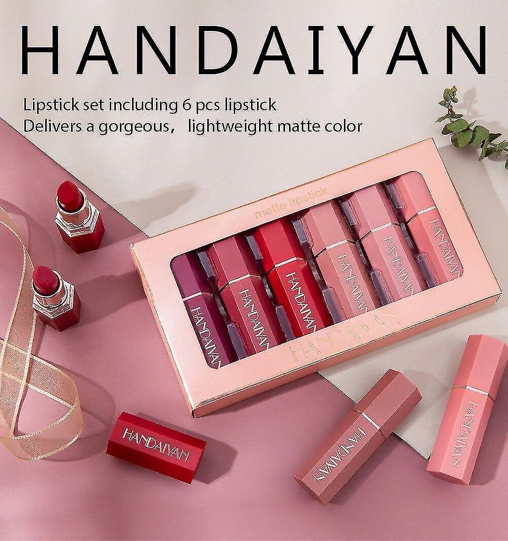 Foundations Concealers 6pcs Matte Lip Gloss Set Lipstick Liquid Waterproof Hzp