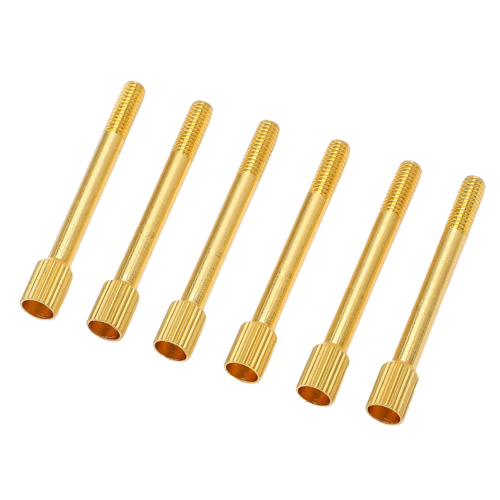 6Pcs Tremolo Bridge Saddle String Lock Screws Electric Guitar Double Locking Through Mounting Intonation System