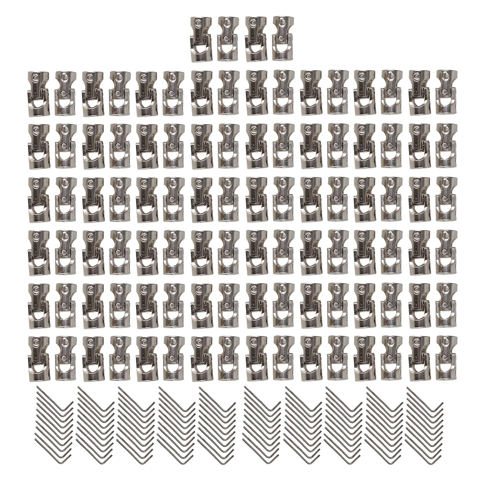 100 Pcs RC Shaft Coupling Motor Connector Coupler for Repair Parts 6-6mm