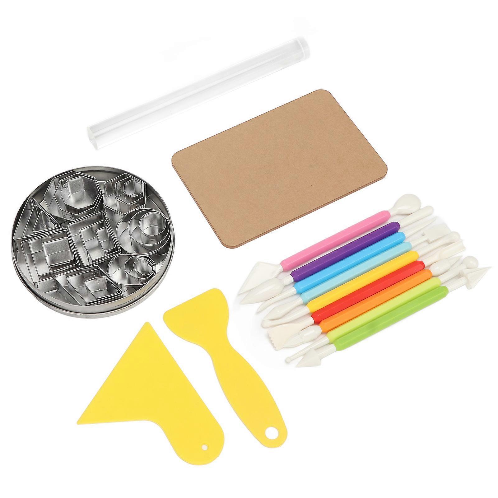 38pcs Pottery Clay Sculpting Tools Double Sided Complete Tools Modeling Clay Tools With Wooden Handle For Diy Pottery Crafts