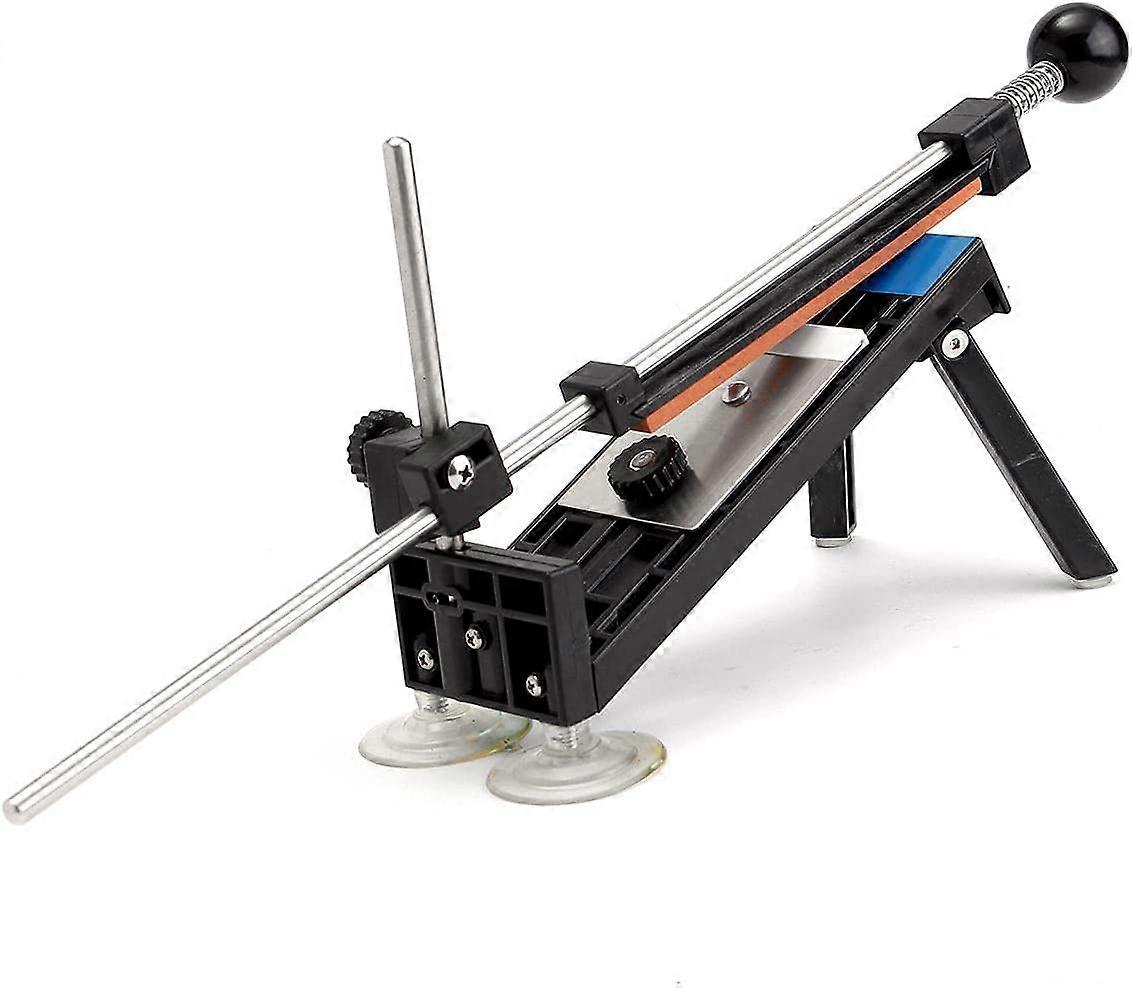 Knife Sharpener System, Professional Stainless Steel Sharpening Tool Kit with 4 Whetstones