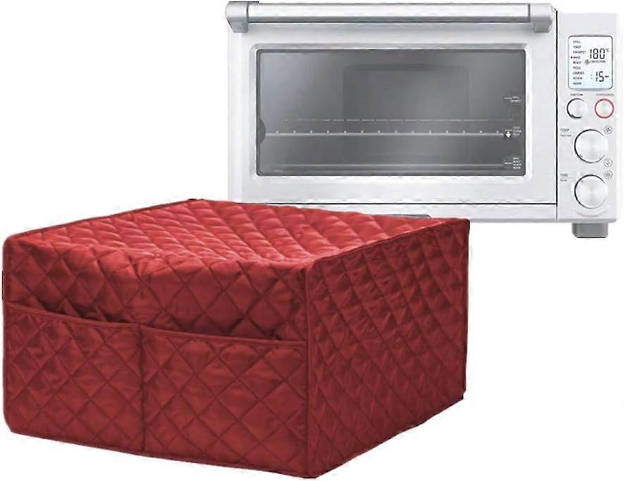 Toaster Oven Cover - Smart Microwave Oven Protector Waterproof Dustproof and Stain Resistant,Outdoor Kitchen Accessories(Red)