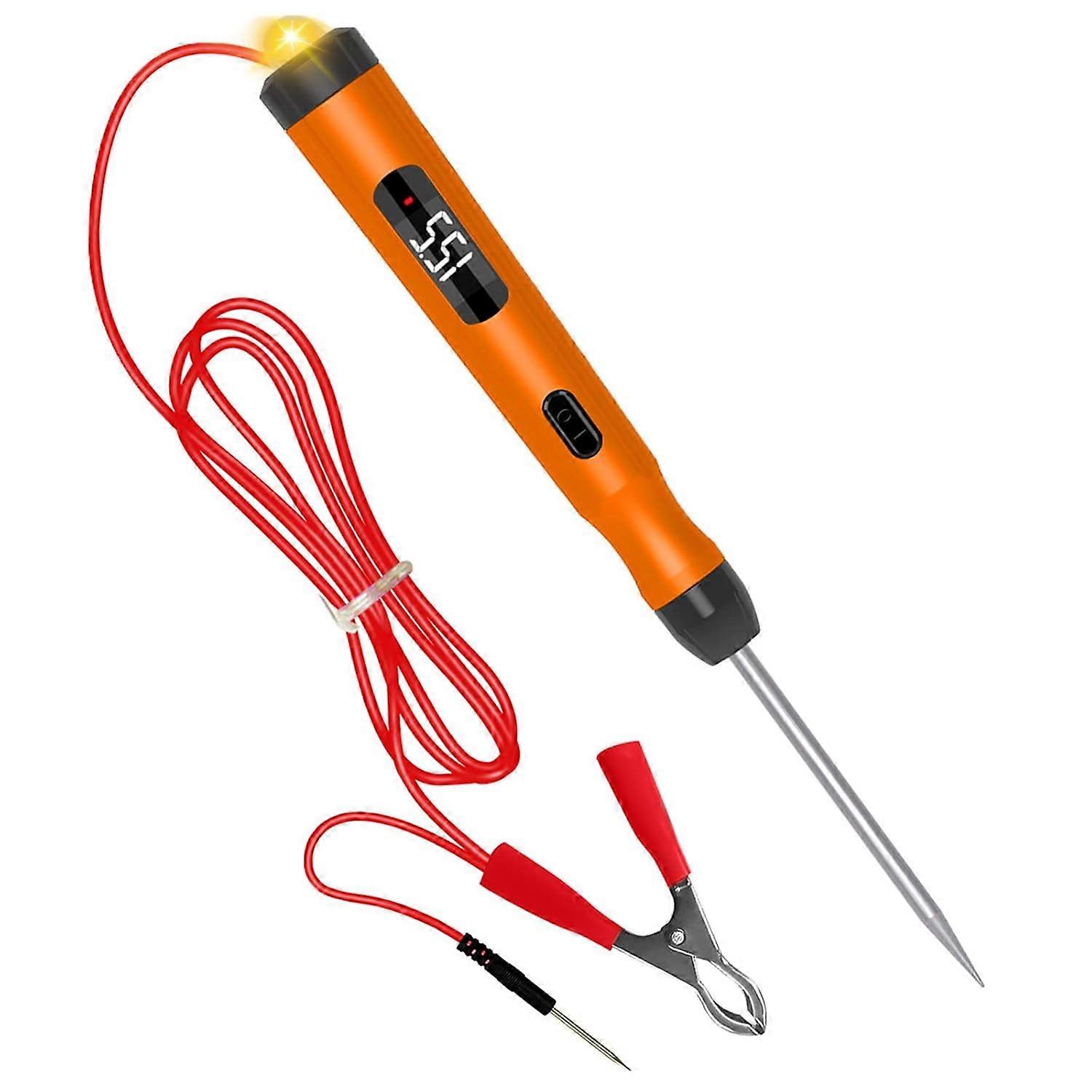 Car Test Lamp 6V 12V 24V DC Test Lamp With Digital Voltage Voltmeter Display Car Circuit Tester Power Test Lamp Probe