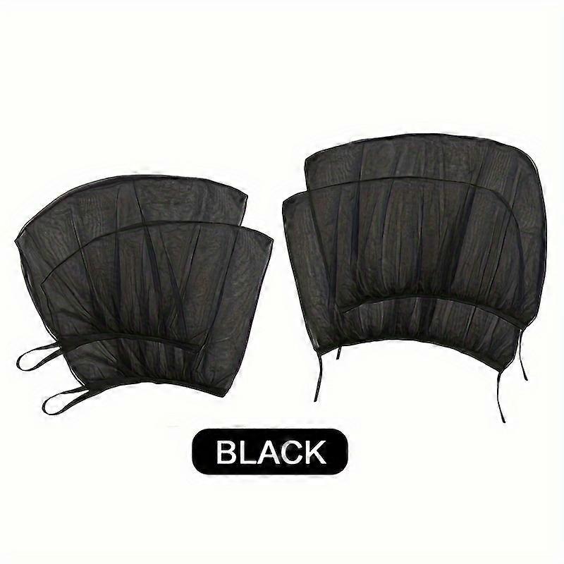 4pcs/set Car Window Screen, Front And Rear Window Screen, Side Curtain Anti-Mosquito Net Car Shade Side Shield, Suitable For Field Camping Insect And