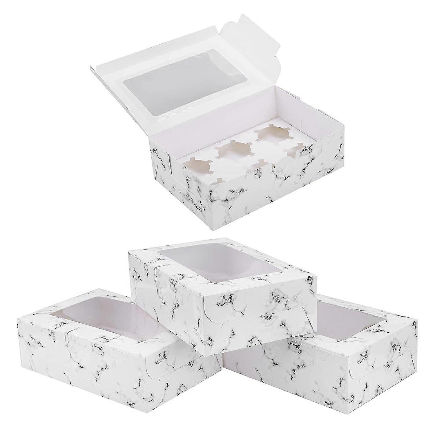 15 Pack Marble Cookie Boxes with Window Pastry Bakery Boxes with Window Cake Boxes Wedding Party Fa