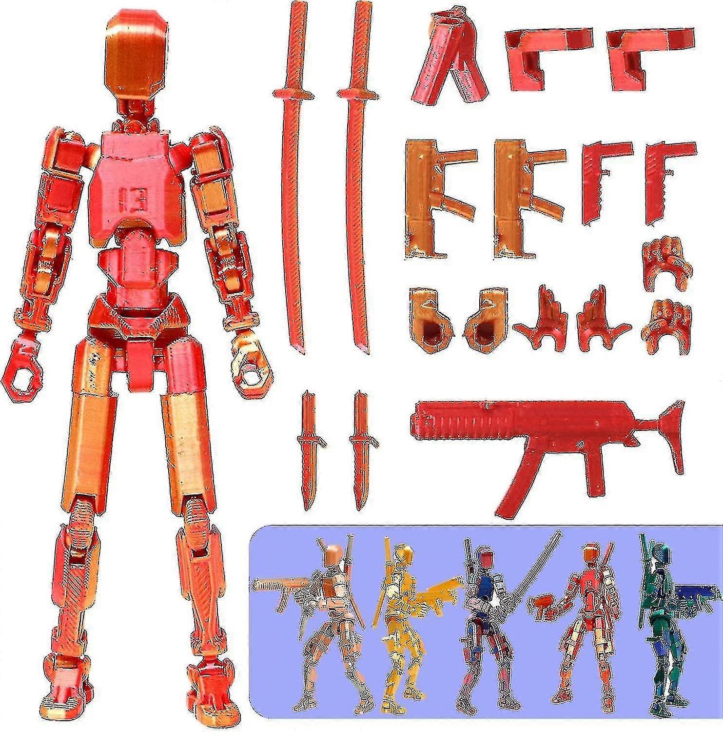 T13 Action Figure, Titan 13 Action Figure 3D Titans Figure, 3D Printed Action Figure Nova 13 Action Figure, Multi-Articular Action Figures IJM