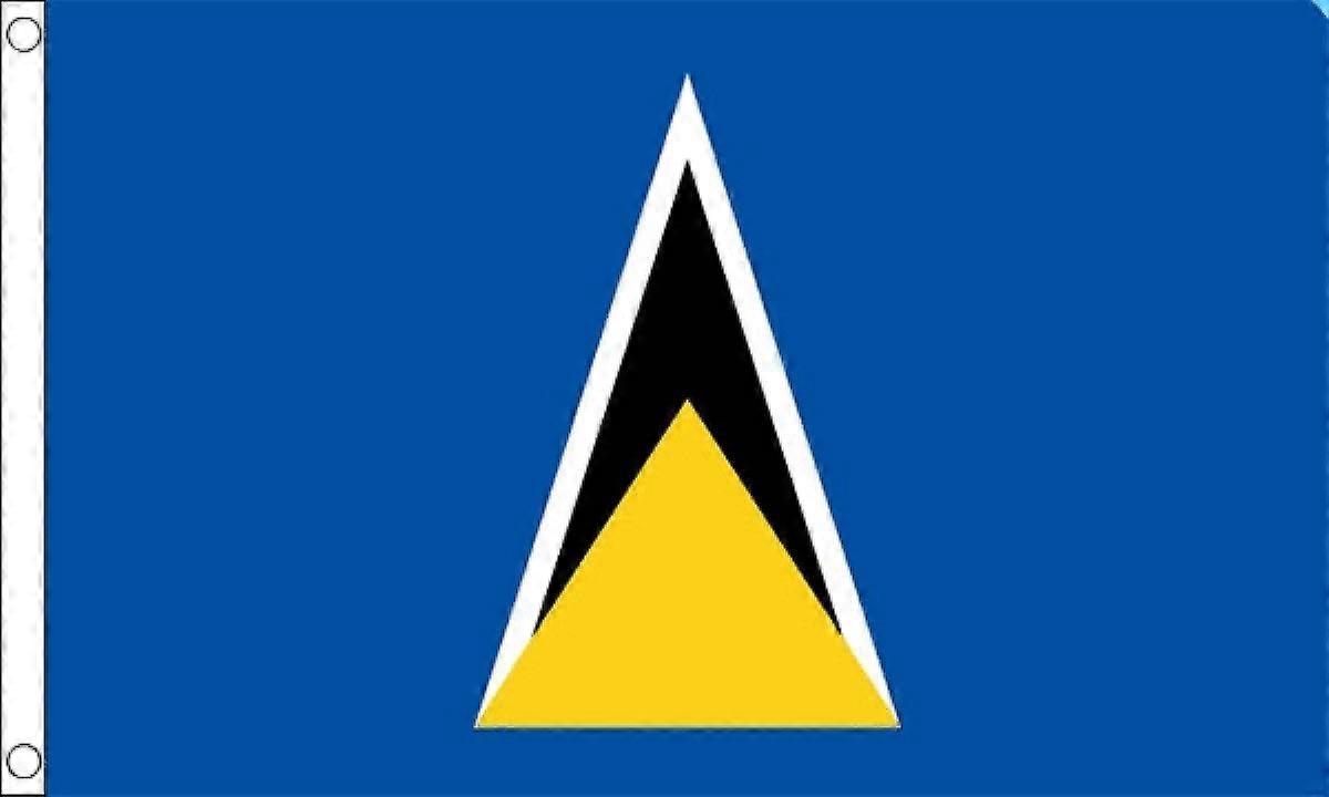 Saint Lucia Flag 100% Polyester With Eyelets Style 31