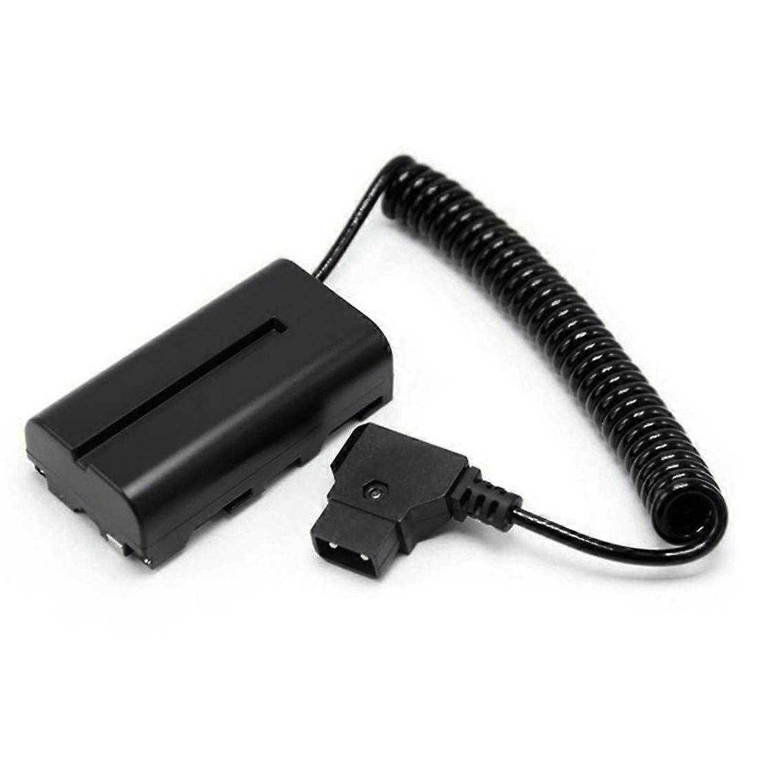Coiled D-Tap to L-Series F550 Battery Dummy Cable for / Shinobi Small Hd/ Camera Monitor