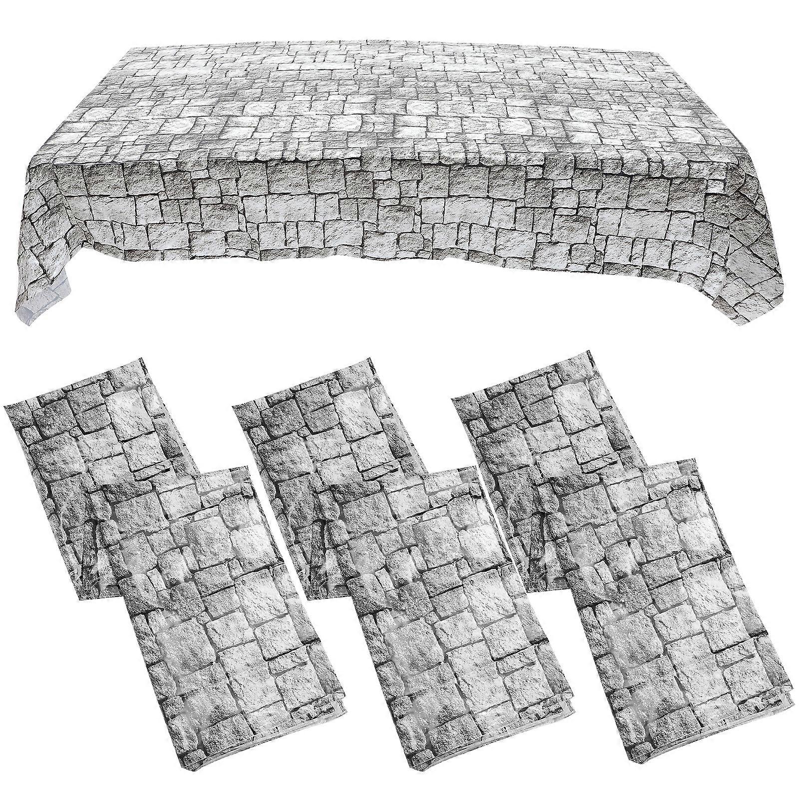 4pcs Picnic Table Cloth Single Use Middle Ages Party Tablecloth Vintage Tablecloth