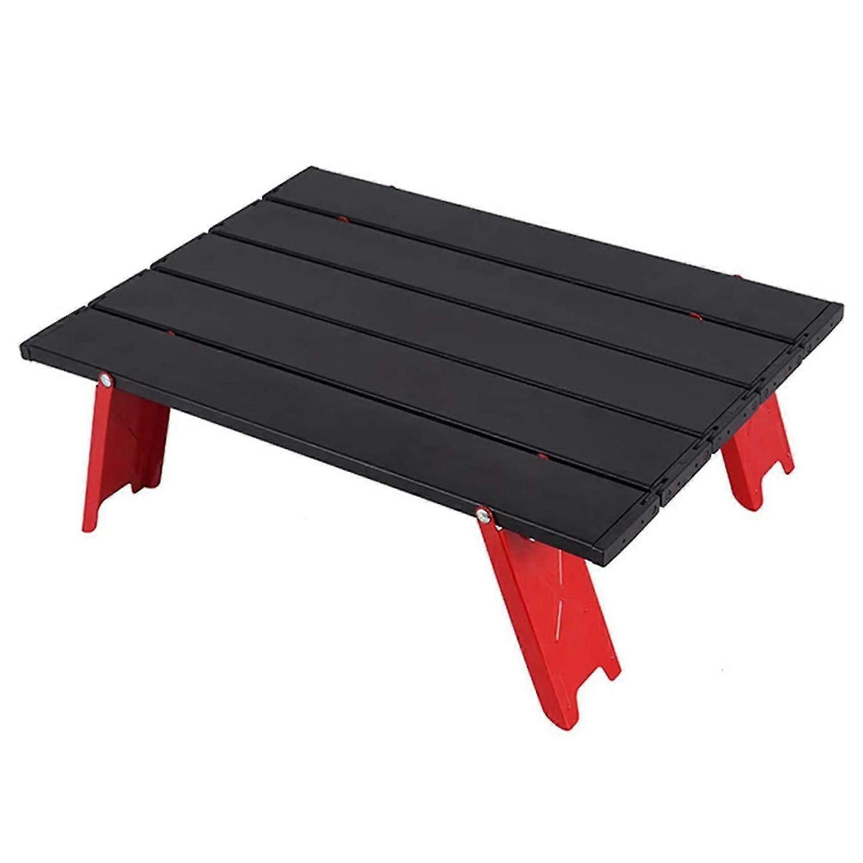 Mini black outdoor folding camping tent home table (red + black)