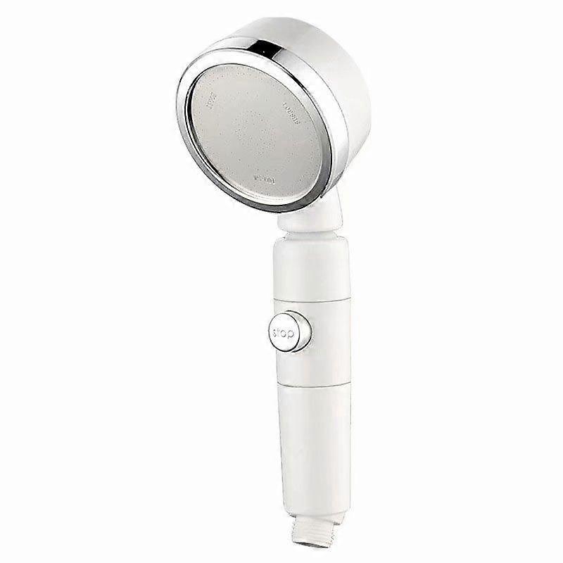 Handheld universal pressurized shower head (white)