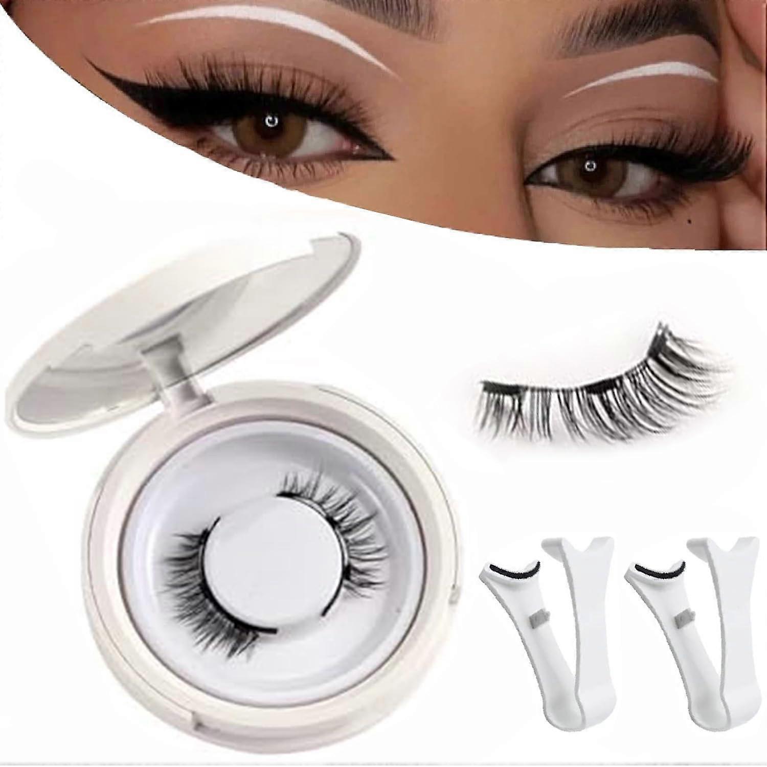 Magnetic Eyelashes, Magnetic Lashes with Applicator No Glue, Wispy Magnetic False Eyelashes