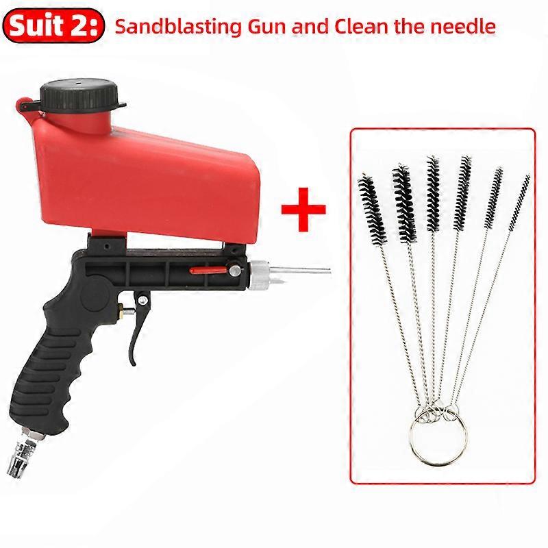 1/2/4PCS Adjustable Sandblasting Gun Sand Blaster Sand Blasting Machine Gravity Small Portable Handheld Pneumatic Blasting Gun