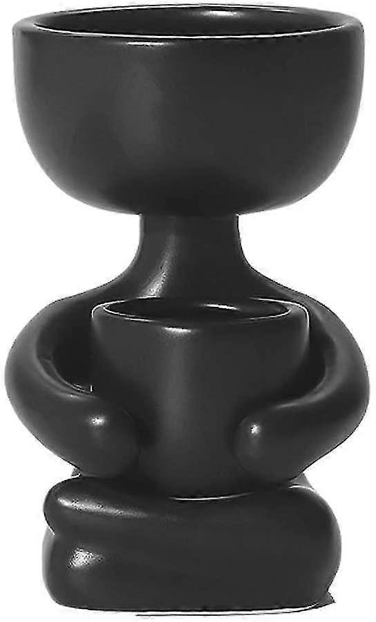 Ceramic Succulent Flower Pot Cute Decorative Flower Pot Creative Humanoid/head Shaped Small Mini