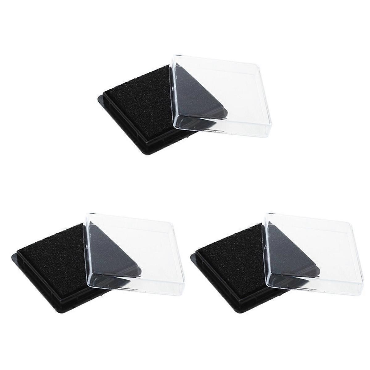 3X Stamp Pad Ink Pad Wedding Letter Document Black