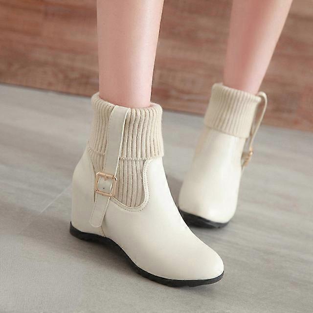 Dámské kotníkové boty s vysokým nárůstem Dámské jarní a podzimní boty Zimní plus sametové sněhové boty Dámské bavlněné boty