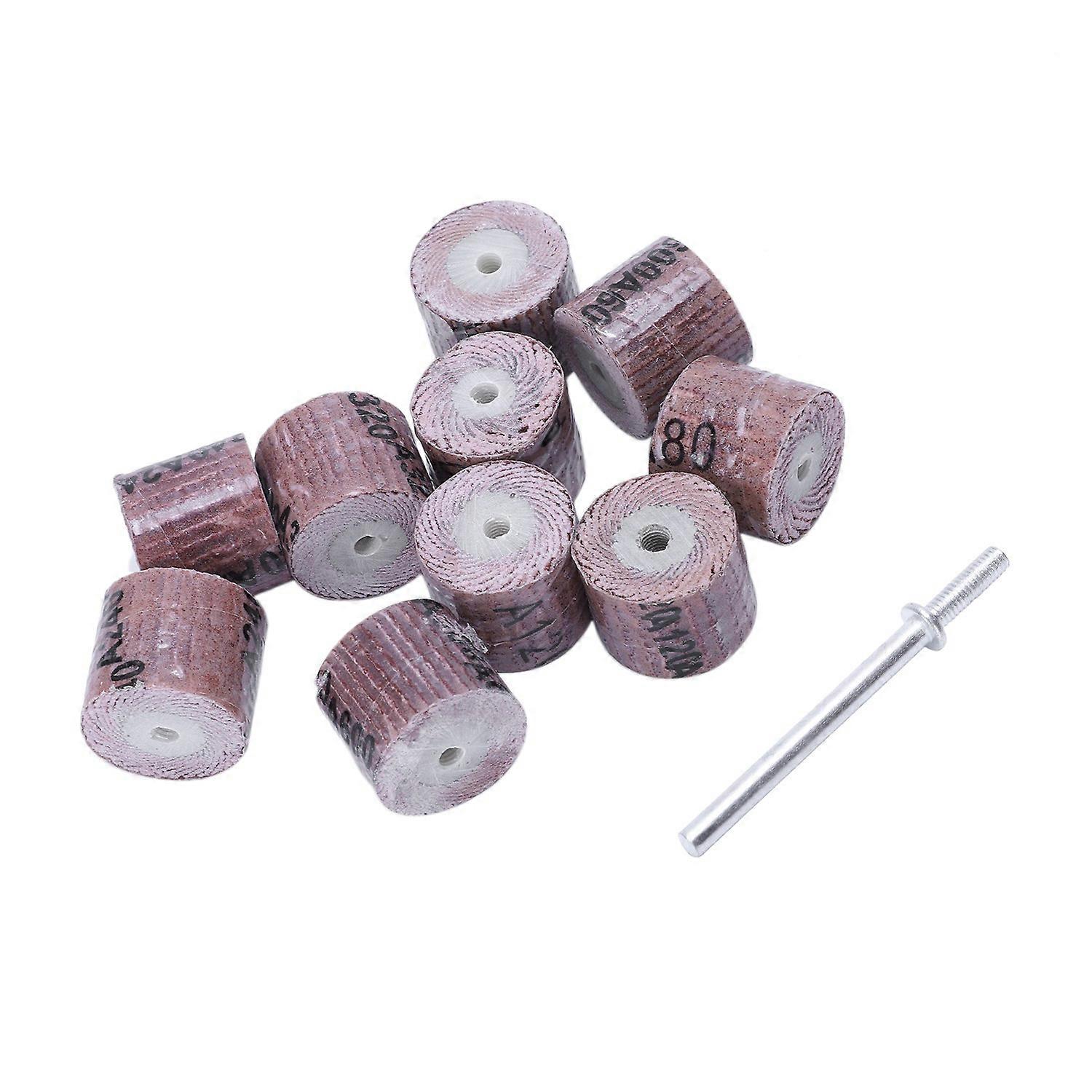10Pcs 15Mm Sanding Band Disc 80/120/240/320/600Grit Rotarytools For