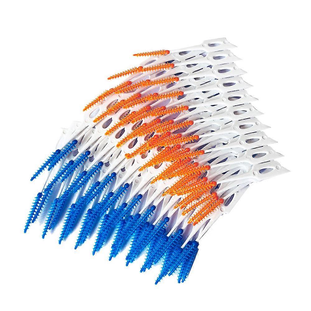 80Pcs/Box Dental Floss Interdental Brush Teeth Stick Toothpick Soft Silicone Tooth Picks Oral Cleaning Care