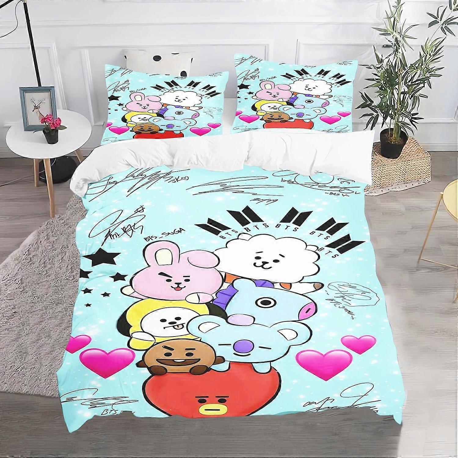 BTS Bangtan Boys Bedding Set, for Teenagers, BTS Bangtan Boys, 3D