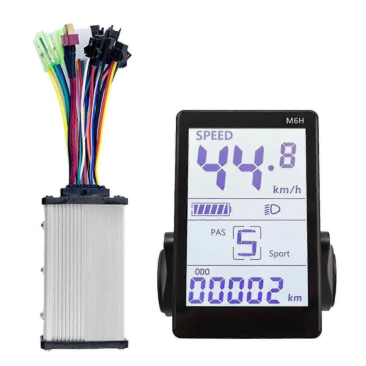 M6h Electric Bike Lcd Display Meter+36v 350w Sine Wave Controller Universal Lcd Panel Screen For El