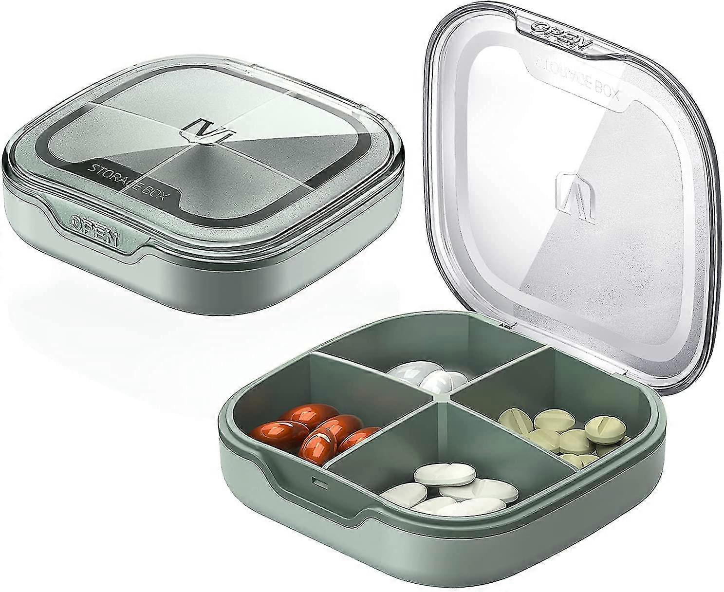 Four-compartment Portable Medicine Box
