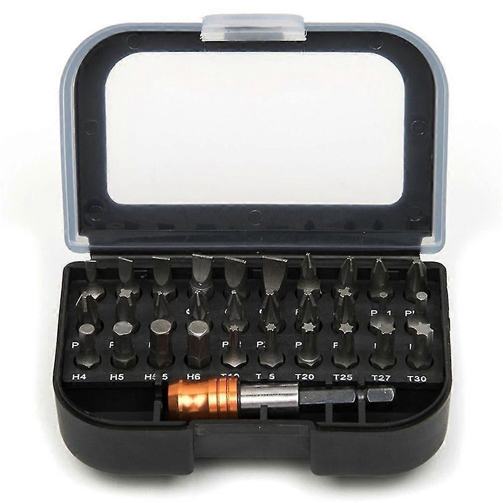 Yaju Bit Set, Batch Tsui, Electric Screwdriver, Post Sleeve, Cross Slotted Plum Blossom Bit Set (31pcs, Multicolor)