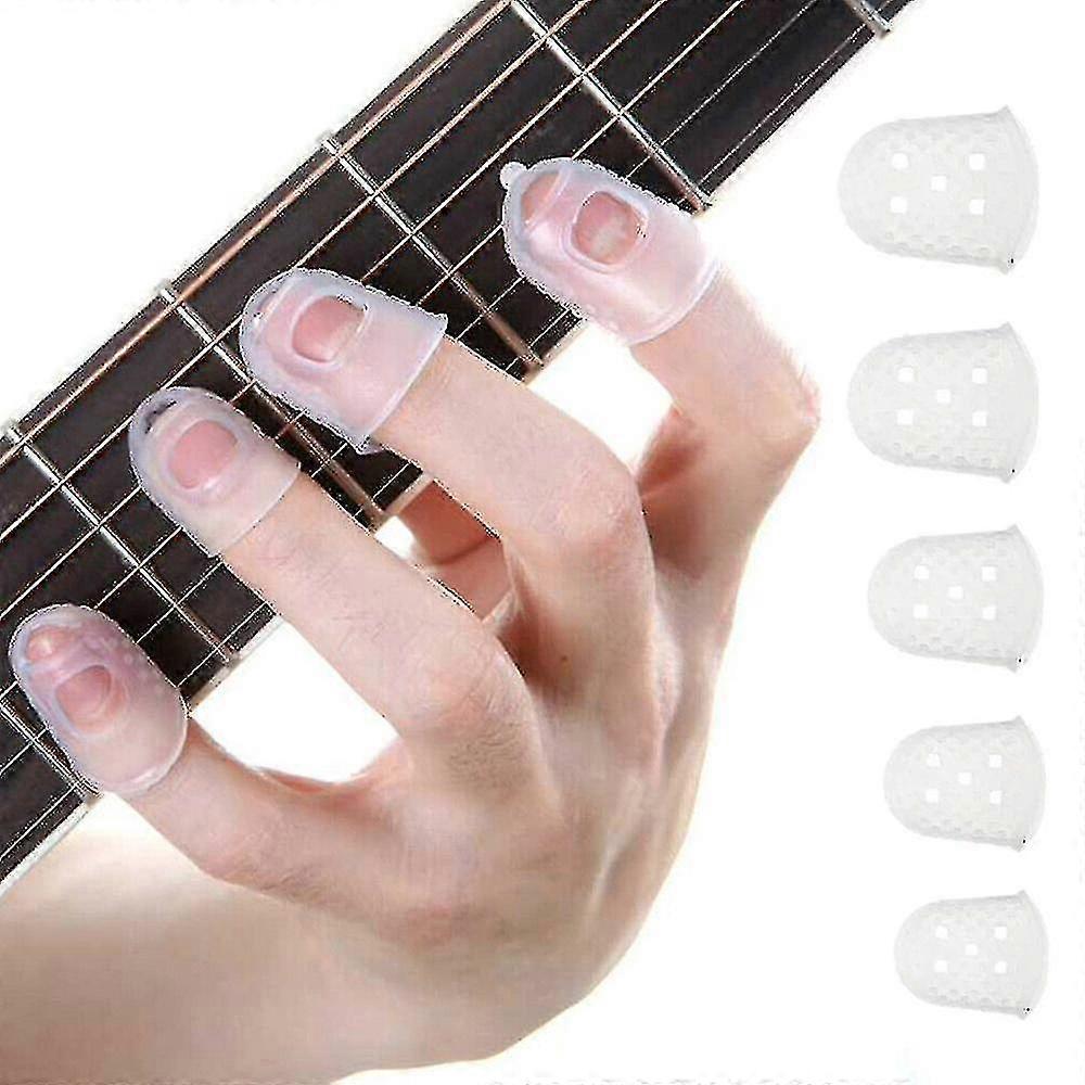Silicone Finger Tip Guard Protector Thumb Cover Needle Guitar Ukulele
