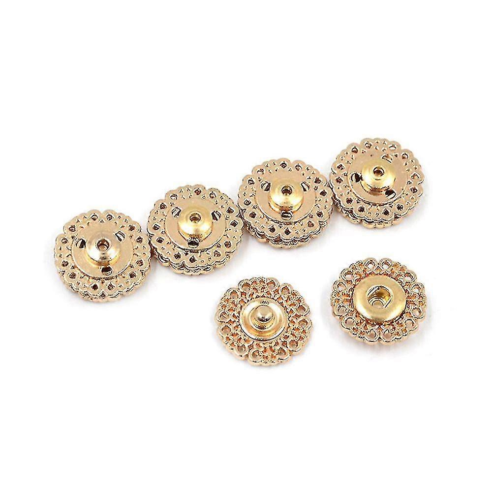 Diy Sewing Buttons 10pcs Snap Buttons Invisible Button Flower Shaped Apparel