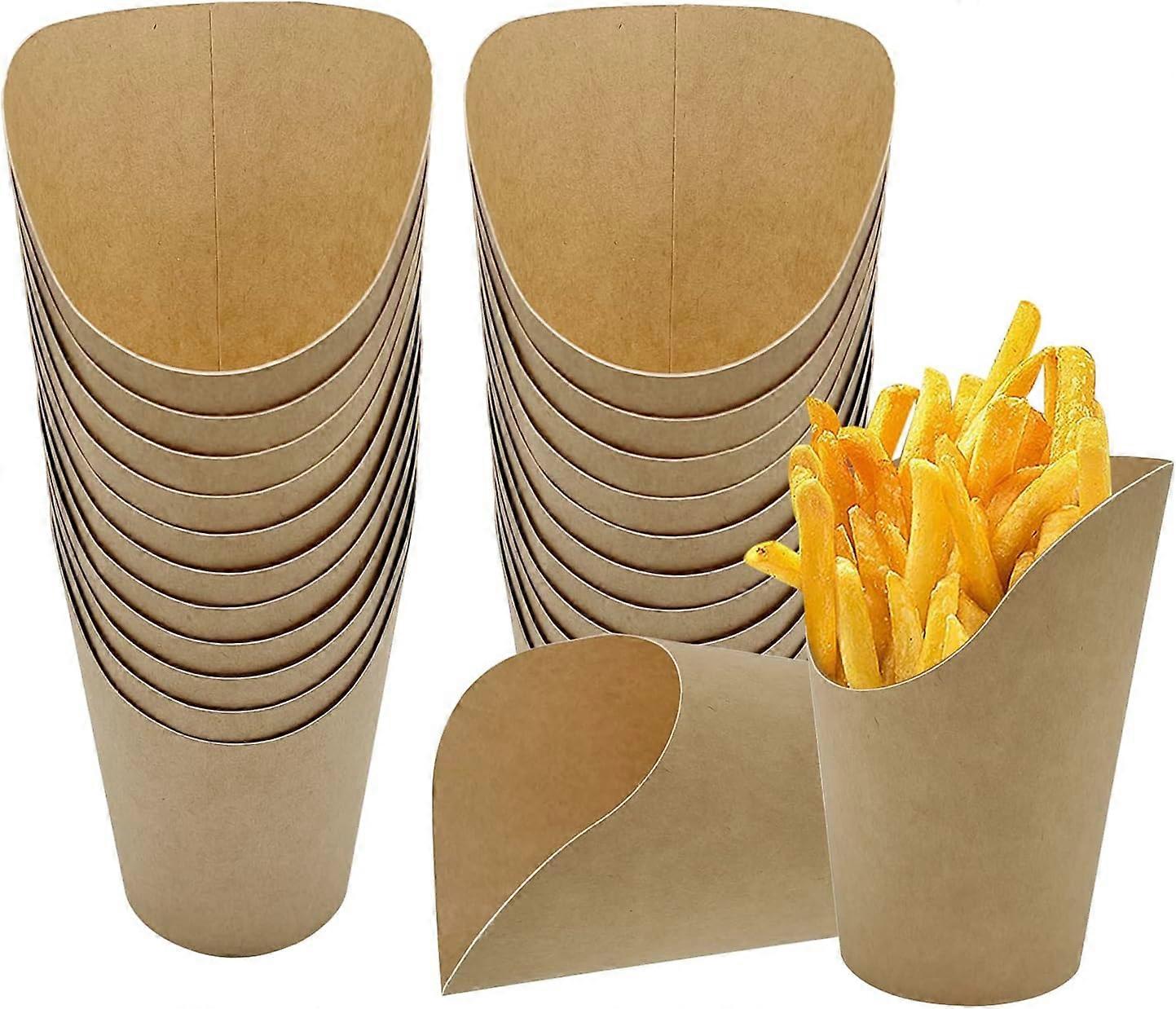 50 pcs porte-frites, tasse à frites en papier jetable