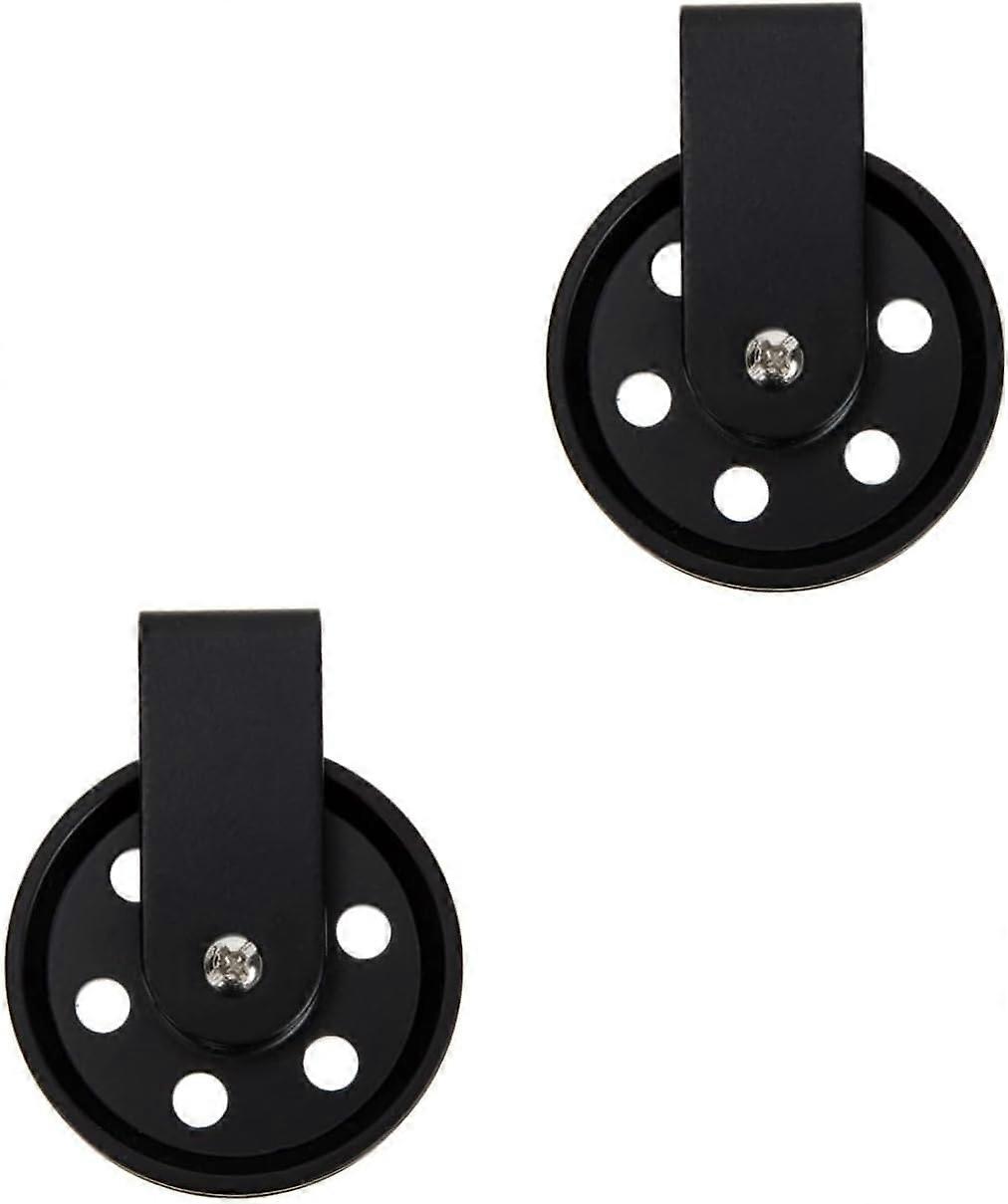 Uonlytech 2 stykker belysningstilbehør affjedring remskivehjul sort væglampe væglampe jernhjul retrohjul krager vognhjul udendørs kabel