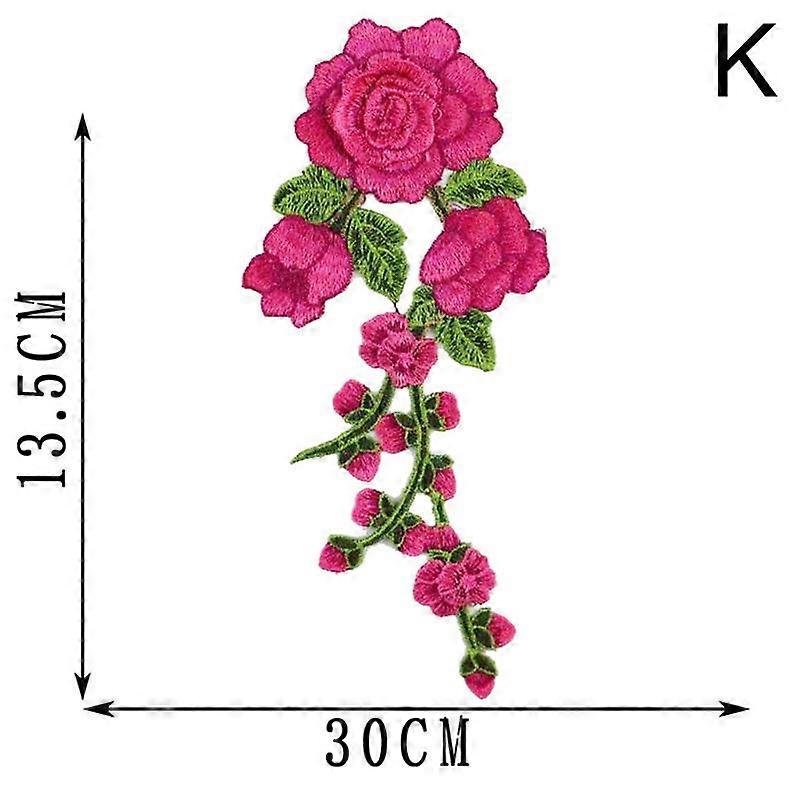 Brodat DIY Decor Applique Patch Rose Consumabile de cusut